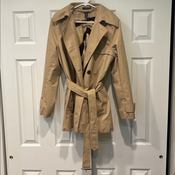 Ralph Lauren Jackets & Blazers - Ralph Lauren Women’s Tan Double-Breasted Trenchcoat XL
